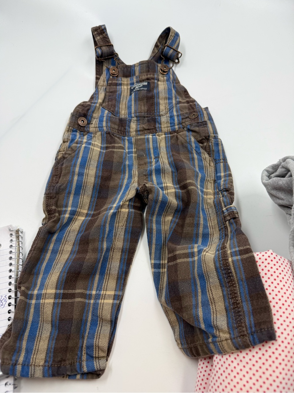 Oshkosh B’gosh Vestbak overall pants size 9 month plaid